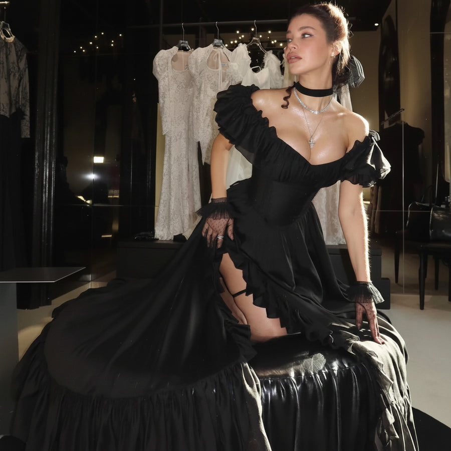 L’Éclat de Minuit : Robe de Gala "Obsidienne"