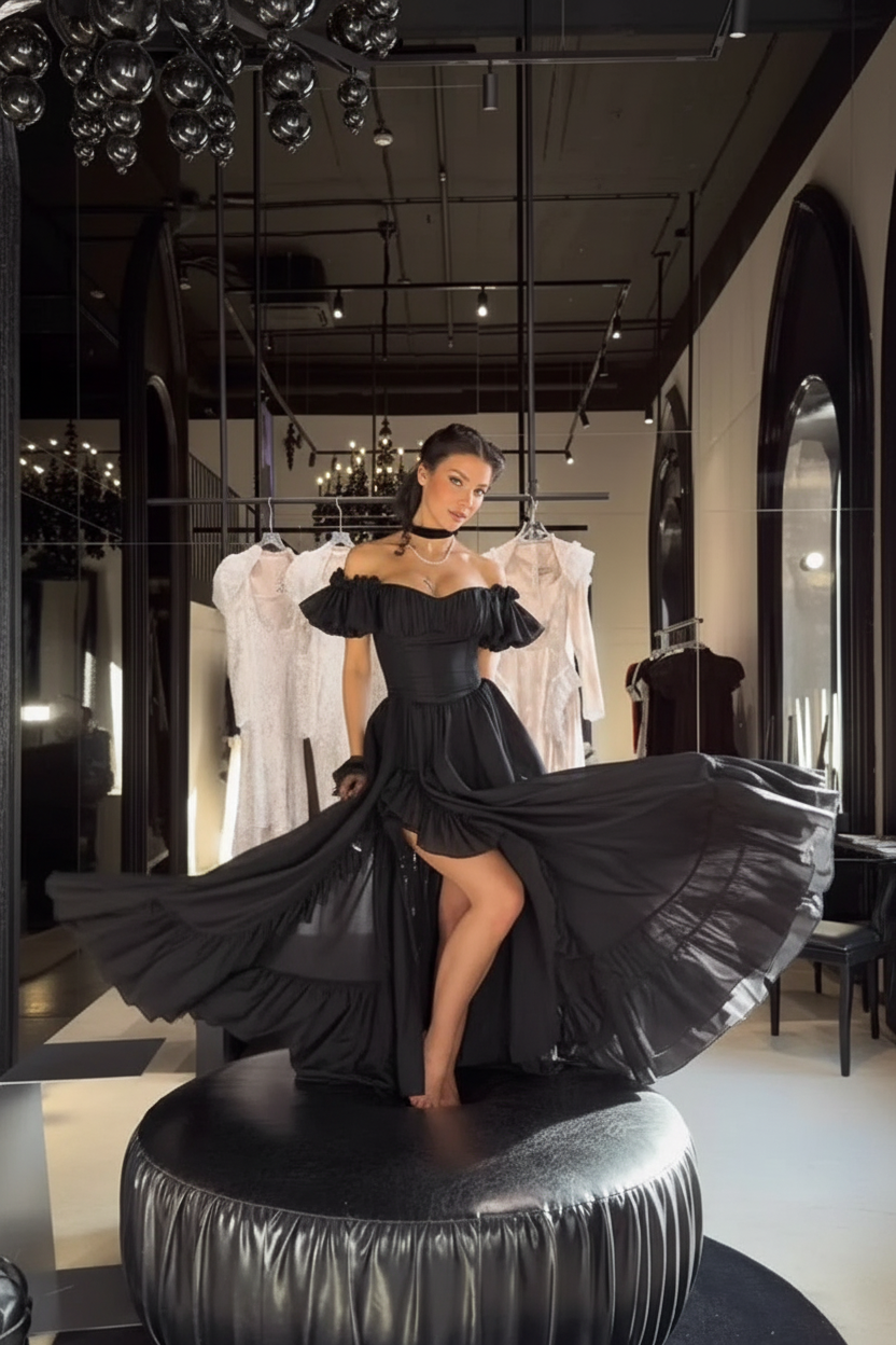 L’Éclat de Minuit : Robe de Gala "Obsidienne"