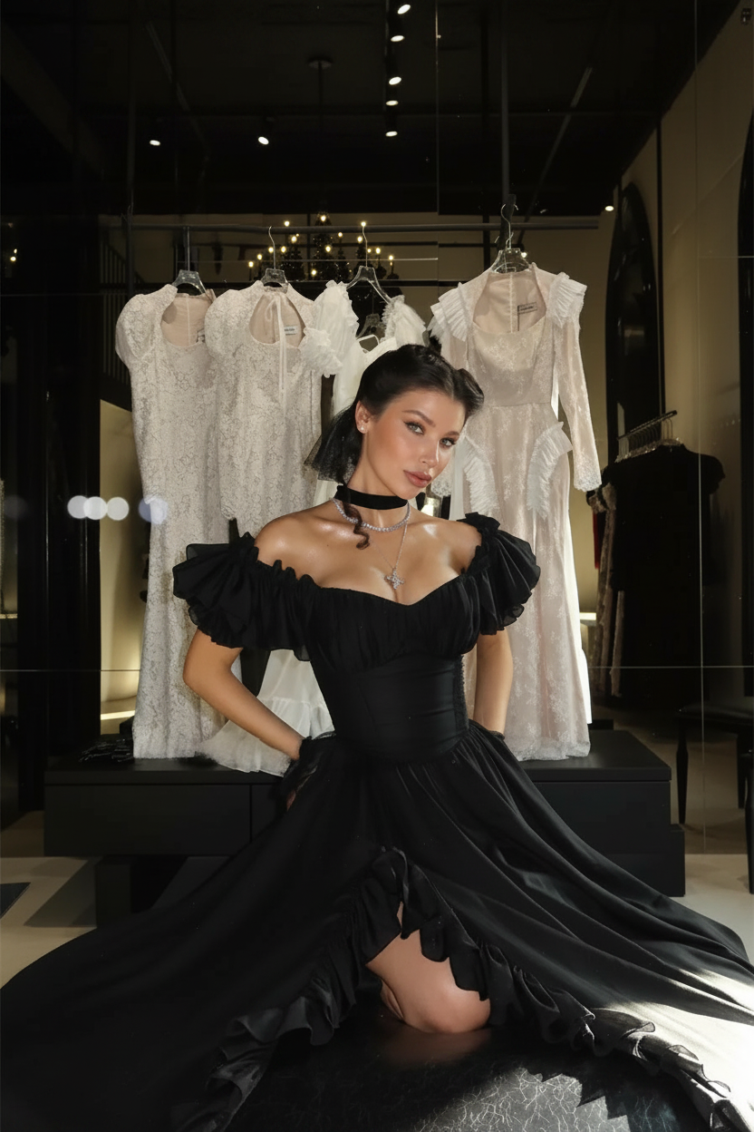 L’Éclat de Minuit : Robe de Gala "Obsidienne"